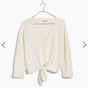 MADEWELL Textured Tie-Front Top (SZ S)